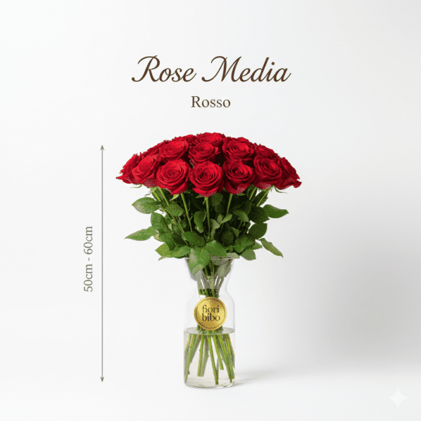 Rosa Media 50-60cm (Singolo Stelo)