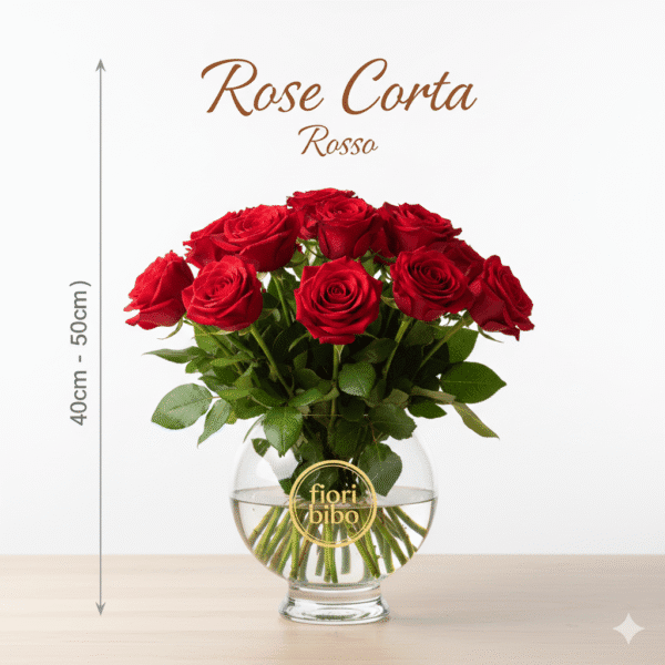 Rosa Corta 40cm (Singolo Stelo)