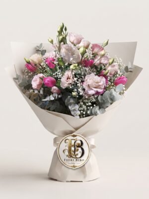 Bouquet Romantico di Lisianthus e Tulipani – Fiori Bibo