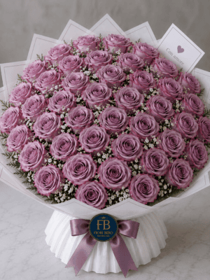 Bouquet "Velluto Malva" | Rose Malva a Roma | Fiori Bibo