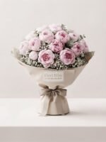 Bouquet Delicato di Pioni Rosa Chiaro