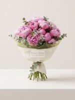 Bouquet Elegante di Pioni Rosa