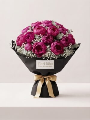Bouquet Royale di Pioni Fucsia Lusso VIP
