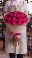 Bouquet "Gerbera Fucsia Vivace" – Gerbere Fresche a Cupola – Fiori Bibo