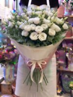 Bouquet "Lisianthus Bianchi Purezza" – Eleganza e Delicatezza a Cupola – Fiori Bibo