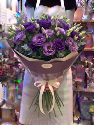 Bouquet "Lisianthus Viola Regale" – Eleganza Profonda e Lusso – Fiori Bibo