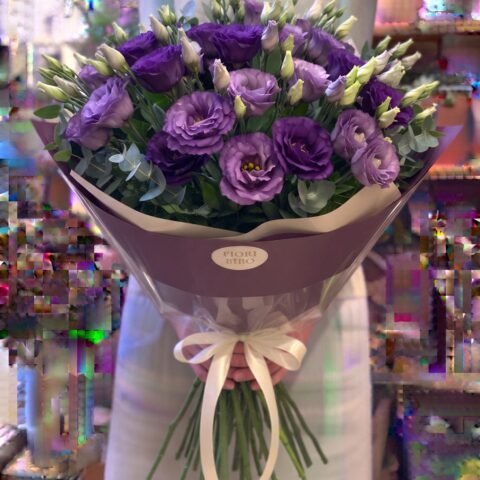 Bouquet "Lisianthus Viola Regale" – Eleganza Profonda e Lusso – Fiori Bibo