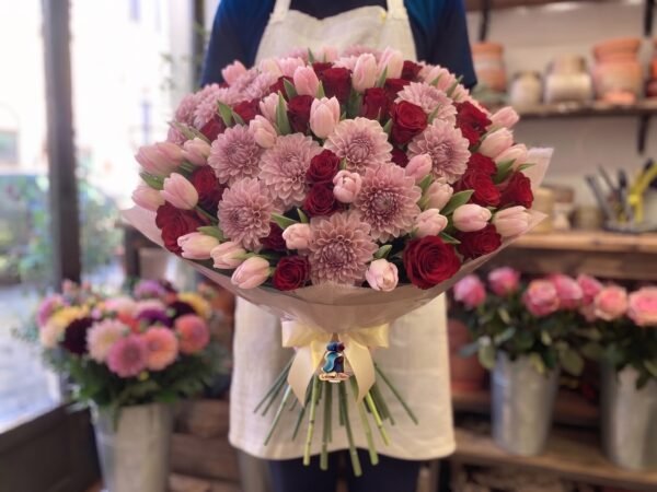 Bouquet "Sinfonia di Primavera" – Masterpiece Misto a Cupola – Fiori Bibo