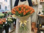 Bouquet "Tulipani Arancioni Energia" – Tulipani Freschi a Cupola – Fiori Bibo