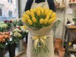 Bouquet "Tulipani Gialli Luce" – Tulipani Freschi a Cupola – Fiori Bibo