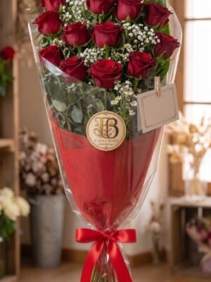 Mazzo "Rose Rosse Gambo Lungo Grande" – Fiori Bibo