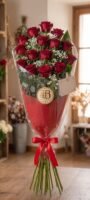 Mazzo "Rose Rosse Gambo Lungo Grande" – Fiori Bibo