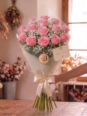 Mazzo "Rose Rosa Gambo Lungo Grande" – Fiori Bibo